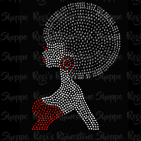 AFRO GIRL SIDE PROFILE DIGITAL DOWNLOAD OR TRANSFER