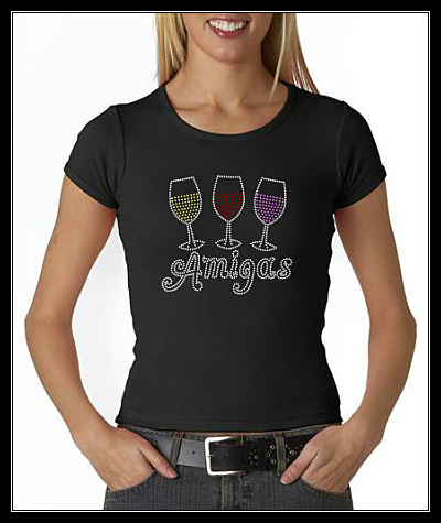 AMIGAS WINE RHINESTONE DIGITAL DOWNLOAD OR TRANSFER