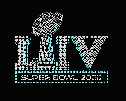 Super Bowl 2020 Rhinestone Transfer